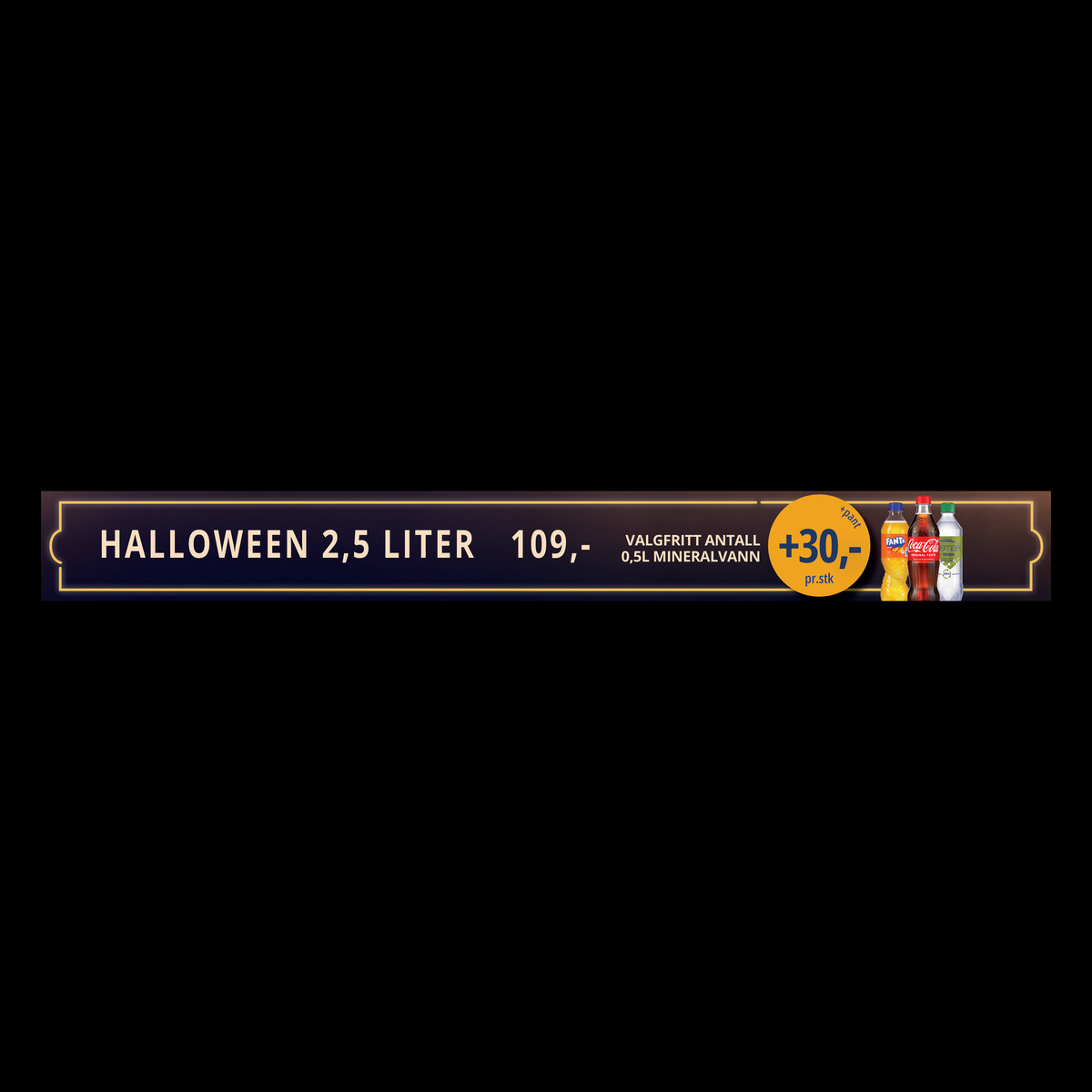 Varmeskapsetikett Halloween 2,5 liter