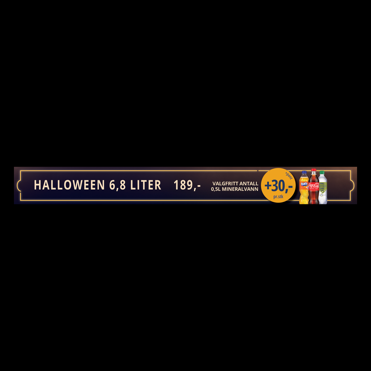 Varmeskapsetikett Halloween 6,8 liter